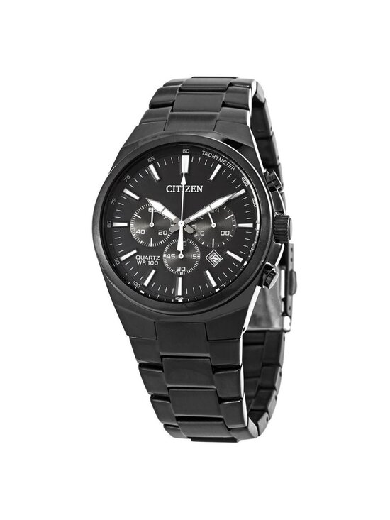 NWT Citizen Chronograph Quartz Black Dial Men\'s Watch